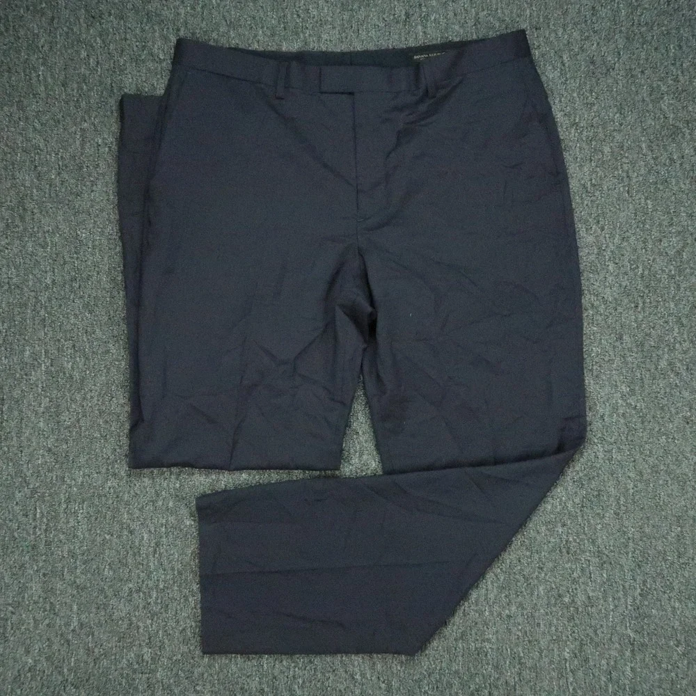 Banana Republic Pants Mens 36x32 Blue Straight Marzotto Super 120s Wool Trouser